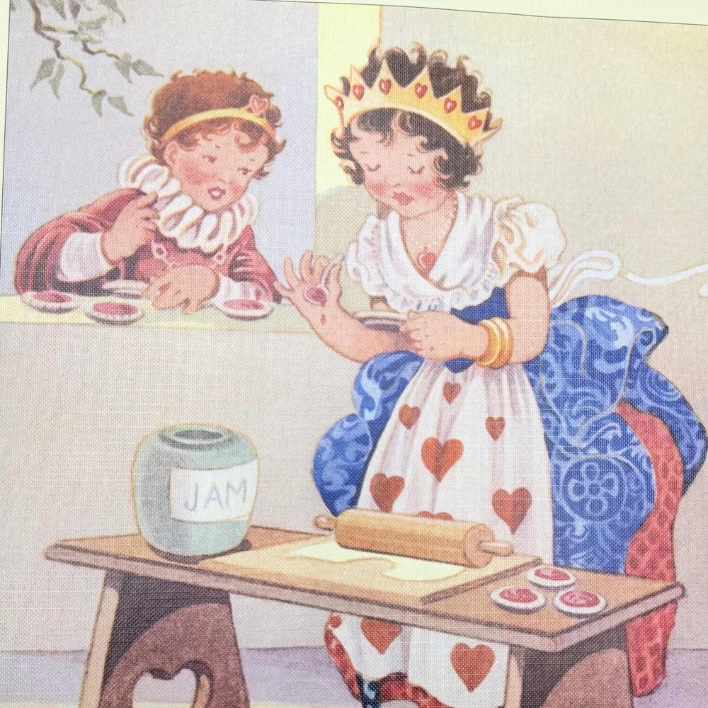 Nursery Rhyme Art Print 11x14 The Queen of Hearts Cottagecore Kids Room